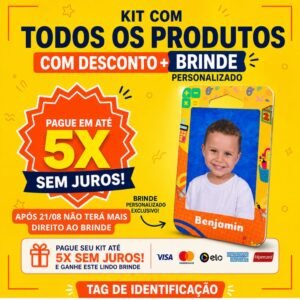 ELEFANTINHO AZUL 2026 RECORDAÇÃO ESCOLAR+BRINDE
